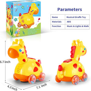 اسباب بازی نوزادی زرافه چرخ دار موزیکال Yerloa Musical Giraffe Crawling _اسباب بازی نوزادی